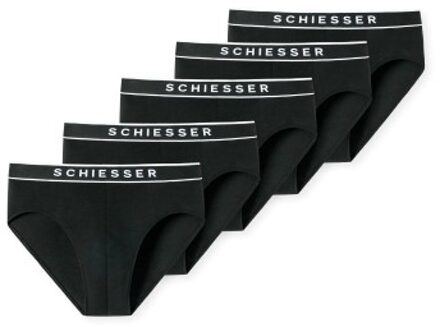 Schiesser 5 stuks 95-5 Organic Cotton Rio Briefs Zwart - Small,Medium,Large,X-Large,XX-Large,3XL,4XL