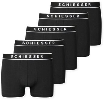 Schiesser 5 stuks 95-5 Organic Cotton Short * Actie * Zwart - Small,Medium,Large,X-Large,XX-Large,3XL,4XL
