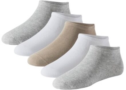 Schiesser 5 stuks Men Sneaker Socks * Actie * Versch.kleure/Patroon,Bruin - Maat 39/42,Maat 43/46