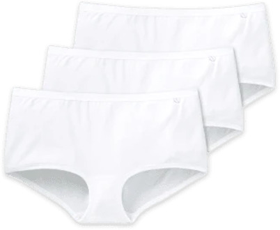 Schiesser 95/5 Dames Short Ondermode - 3-pack - Wit - Maat 42