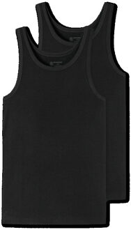 Schiesser 95/5 heren Singlet 2-pack - zwart