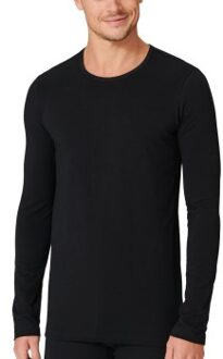 Schiesser 95-5 Organic Cotton Long Sleeve Shirt Zwart,Wit - Small,Medium,Large,X-Large,XX-Large