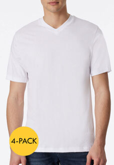 Schiesser American V-hals t-shirts 4-pack wit - XL