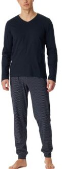 Schiesser Casual Essentials Long Sleeve Pyjamas * Actie * Blauw - Small,Medium,Large,X-Large,XX-Large,3XL,48,4XL,50,52,54,56,58
