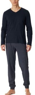 Schiesser Casual Essentials Long Sleeve Pyjamas Blauw - 48,50,52,54,56,58