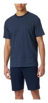 Schiesser Casual Essentials Short Sleeve Pyjama * Actie * Grijs,Blauw,Versch.kleure/Patroon - Small,Medium,Large,X-Large,XX-Large,3XL,4XL