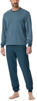 Schiesser Comfort Essentials Pyjama With Cuff Blauw - 48,52,54
