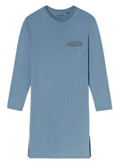 Schiesser Comfort Fit Nightwear Men Nightdress Blauw - Small,Medium