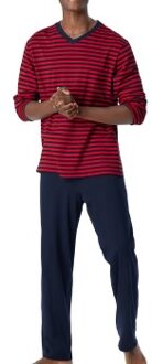 Schiesser Essenatials Pyjamas With Long Sleeve Rood,Blauw,Versch.kleure/Patroon - 48
