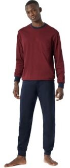 Schiesser Essential Nightwear Pyjamas Crew Neck * Actie * Blauw,Versch.kleure/Patroon,Groen,Rood - Medium,XX-Large