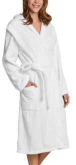 Schiesser Essentials Bathrobe With Hood Wit,Blauw - Small,Medium,Large,X-Large