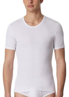 Schiesser Essentials Double Rib T-Shirt * Actie * Wit - Medium,Large,X-Large,XX-Large,3XL