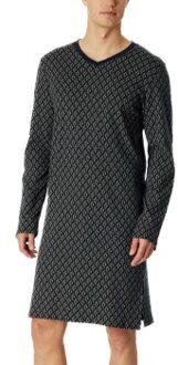 Schiesser Fine Interlock Men Longsleeve Nightdress Blauw - 56,58