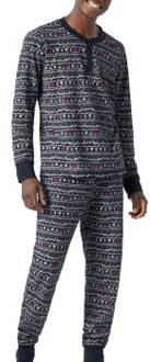 Schiesser Gift Set Pyjama and Socks * Actie * Versch.kleure/Patroon,Blauw - Small,Medium,Large