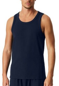 Schiesser Men Double Rib Tank Top Wit,Blauw - Small,Large,X-Large,XX-Large