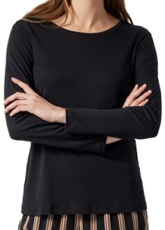 Schiesser Mix and Relax Long Interlock Shirt Geel,Bruin,Zwart - 36,38,40,42,44