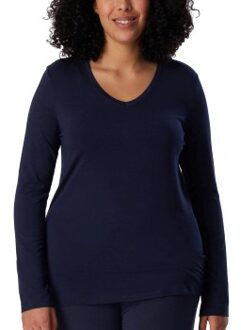 Schiesser Mix and Relax Long Sleeve Shirt Blauw - X-Small,Small,Medium,Large,X-Large,XX-Large,3XL,4XL