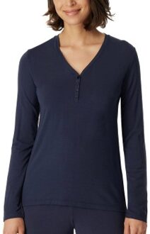 Schiesser Mix and Relax Shirt With Buttons * Actie * Blauw - X-Small,Small,Medium,Large,X-Large,XX-Large,3XL,4XL