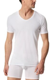 Schiesser Premium Cotton V-neck Shirt Zwart,Wit - Small,Medium,Large,X-Large,XX-Large