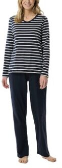 Schiesser Women Straight Leg Long Pyjama Versch.kleure/Patroon,Wit,Blauw,Grijs - 36,38,40,42,44,46,48,50