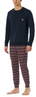 Schiesser X-Mas Long Pajamas Versch.kleure/Patroon,Blauw,Rood - 48,50,52,54,56