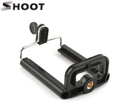 Schieten Zwarte Telefoon Houder Statief Voor Telefoon Statief Met 1/4 Inch Moer Schroef Gat Selfie Stok Telefoon Clip Camera accessoires