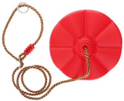 Schijf Zetel Schommel Aap Touw Boom Swing, veilig Indoor Outdoor Plastic Disc Aap Kids Schommel Speeltuin Fitness Game Speelgoed rood