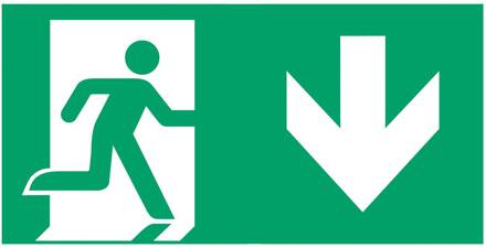 Schild nooduitgang type A voor C-Lux standaard wit, groen