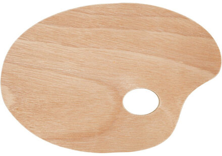 Schilder palet - hout - 20 x 30 cm - hobby - met duimgat - knutselen