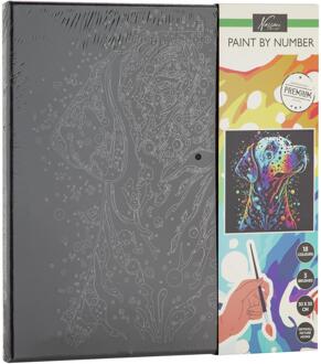 Schilderen op nummer Hond 30X30cm