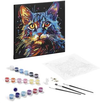 Schilderen op nummer Kat 30X30cm