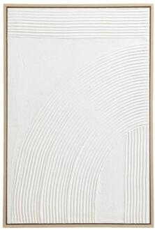 Schilderij 3D Art - /hout - 90x60 Cm - Canvas - Wit