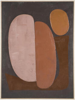 Schilderij Abstract Craft Bruin - 80x60 Cm - MDF - Zwart#Roze#Bruin - 3.5x60x80 Cm