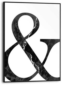 Schilderij Ampersand zwart-wit 30x40cm