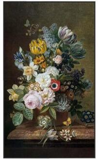 Schilderij Bloemen - multikleur - 118x70 cm - Leen Bakker - 70 x 118