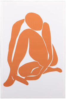 Schilderij Body - canvas - 75x50 cm - Leen Bakker Oranje - 75 x 4 x 50