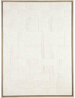 Schilderij Nador - Multikleur - 80x60 Cm - Hout/Canvas - Wit#Beige#Crème - 2.9x60x80 Cm