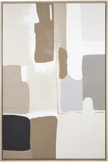 Schilderij Nedra Beige - 120x80 Cm - MDF - Bruin#Crème#Beige#Wit - 3.8x80x120 Cm