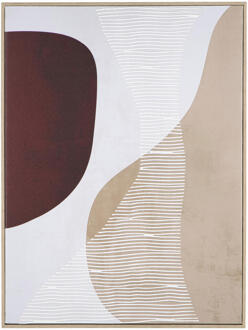 Schilderij Noah Rood - 60x45 Cm - MDF - Rood#Roze#Crème#Wit#Beige - 2.5x45x60 Cm