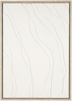 Schilderij Organic Off-white - 70x50 Cm - MDF - Crème#Bruin#Wit - 3.8x50x70 Cm