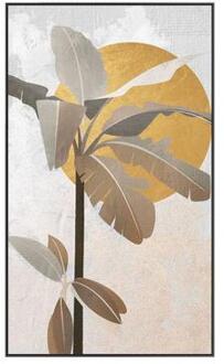 Schilderij Palm horizon fcl - 118x70 cm - Leen Bakker Bruin - 70 x 118