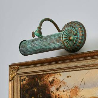 schilderij verlichting Beno, 25 cm, metaal, E14 groene spanning verdigris