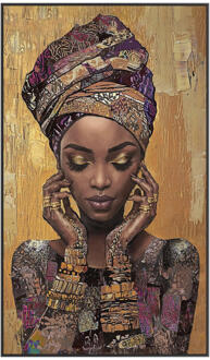 Schilderij Vrouw Warm FCL - 118x70 Cm - 3.7x70x118 Cm