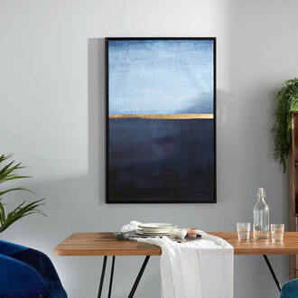 Schilderij Wrigley 60 x 90 cm blauw