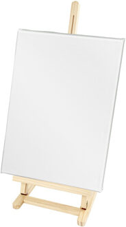 Schildersezel met canvas - doek van 42x60 cm - tafelmodel - inklapbaar