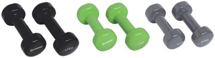 Schildkröt Fitness Dumbbells Set 0,5/1/1,5 Kg 6 Stuks Zwart