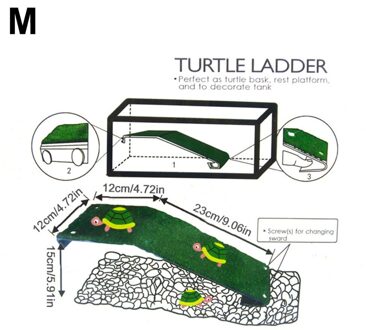 Schildpad Drogen Platform Schildpad Klimmen Ladder Reptiel Schildpad Aquarium Aquarium Gesimuleerde Gazon Landschapsarchitectuur Habitat Decoratie