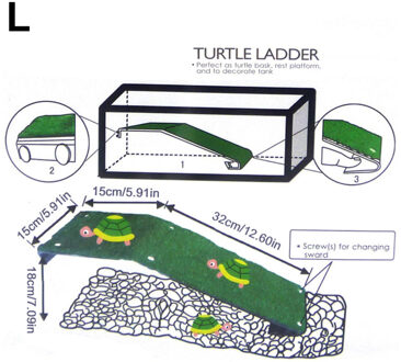 Schildpad Drogen Platform Schildpad Klimmen Ladder Reptiel Schildpad Aquarium Aquarium Gesimuleerde Gazon Landschapsarchitectuur Habitat Decoratie