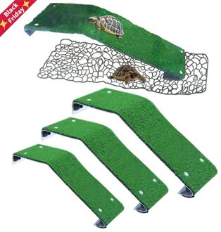 Schildpad Drogen Platform Schildpad Klimmen Ladder Reptiel Schildpad Aquarium Aquarium Gesimuleerde Gazon Landschapsarchitectuur Habitat Decoratie