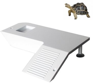 Schildpad Kikker Drijvende Eiland Schildpad Water Land Geneigd Doos Klimmen Platform Aquatische Reptiel Habitat Aquarium Ornament wit